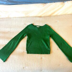 Pink Rose Bell Sleeve Top